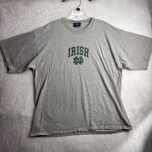Vintage Jansport 2XL Irish Norte Dame Gray Shirt Made in USA